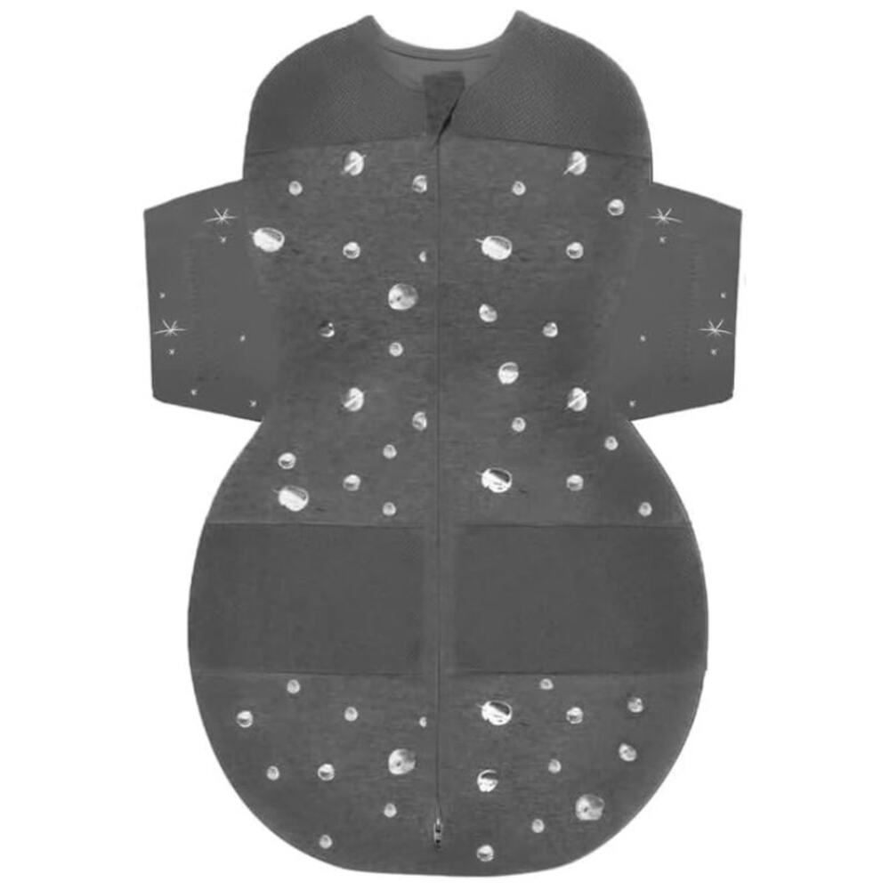 Happiest Baby SNOO Sleep Sack, Baby Swaddle Blanket, Gray Planets, Medium, NWT